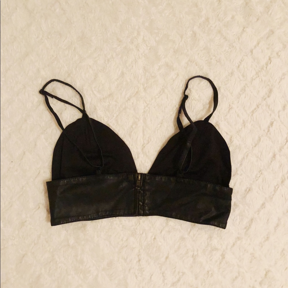 Forever 21 Pleather Crop Top